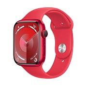 Apple Watch Series 9 45mm Red Aluminum Case with Sport Band, Red